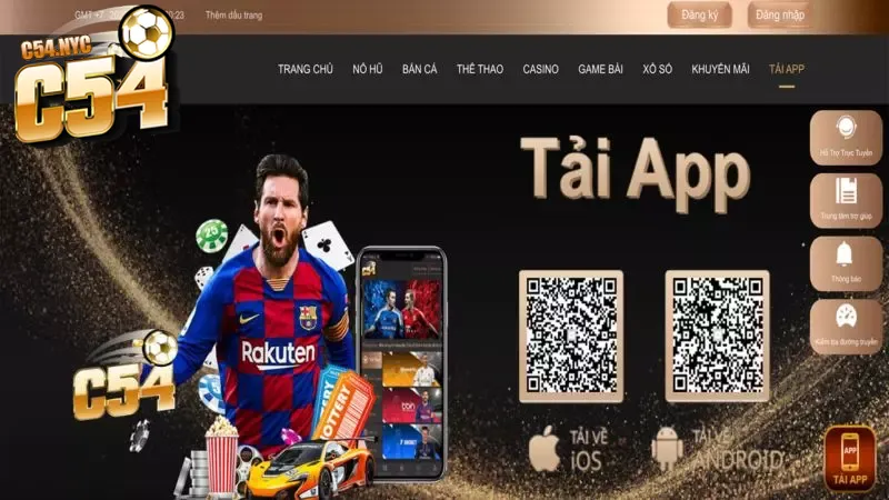 Tải app C54 về điện thoại | Hướng dẫn cài đặt iOS/ Android Thao tác tải app C54 dành cho hệ điều hành Android